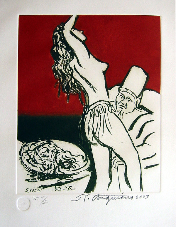 Raúl ANGUIANO, "Salomé", Etching (ANG102)