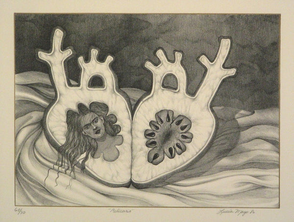 Lucia Maya, “Relicario”, Lithograph & Watercolor (MAY304)