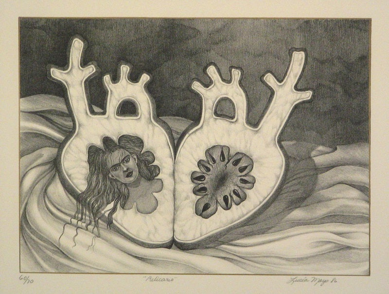 Lucia Maya, “Relicario”, Lithograph & Watercolor (MAY304)