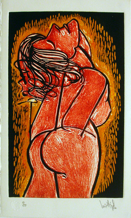 Luis Miguel VALDÉS, "Torso I", Woodcut (VAL151)