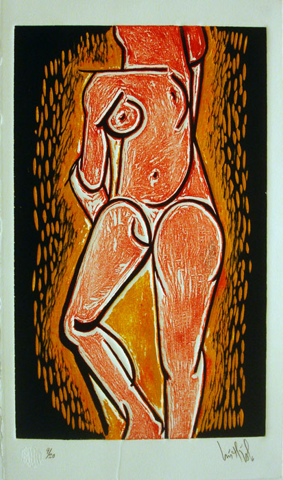 Luis Miguel VALDÉS, "Torso III", Woodcut (VAL153)